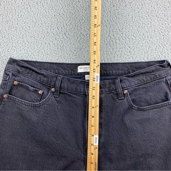 Abercrombie & Fitch Women's The Baggy Low Rise Straight Jeans  |  Size: 32/14L - Picture 9 of 14